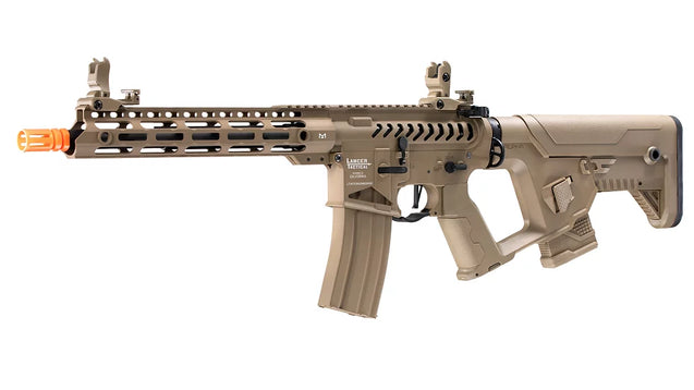 Lancer Tactical Airsoft Gun 330 - 350 FPS Enforcer Blackbird Skeleton AEG w/ Alpha Stock (Tan)