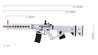 Lancer Tactical Airsoft Gun 370 - 395 FPS Enforcer Night Wing Skeleton AEG w/ Alpha Stock (White)