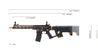 Lancer Tactical Airsoft Gun 330 - 350 FPS Enforcer Blackbird Skeleton AEG w/ Alpha Stock (Black and Gold)