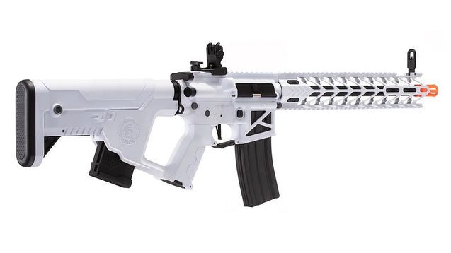 Lancer Tactical Airsoft Gun 370 - 395 FPS Enforcer Night Wing Skeleton AEG w/ Alpha Stock (White)