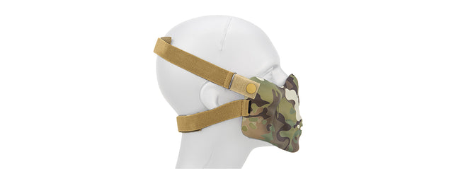 Ac-587Cp Skull Half-Face Mask (Camo Tropic) Airsoft Gun Accessories