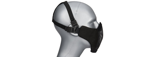 G-Force Steel Mesh Nylon Lower Face Mask (Black) Airsoft Gun / Accessories