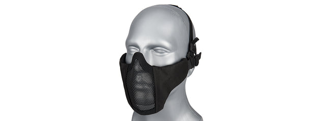 G-Force Steel Mesh Nylon Lower Face Mask (Black) Airsoft Gun / Accessories