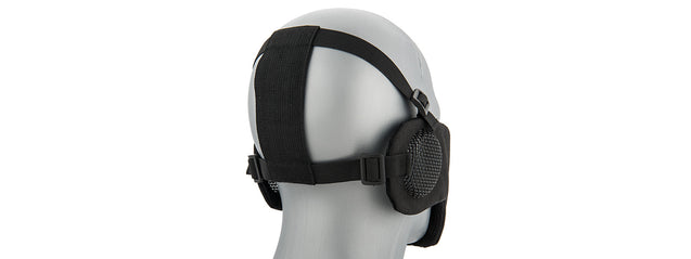 Ac-643B Tactical Elite Face And Ear Protective Mask (Black) Airsoft Gun / Accessories