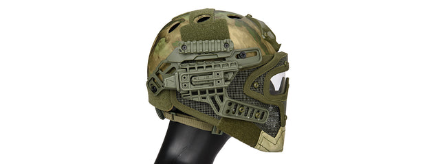 Ac-820Atfg Wosport Tactical G4 System Bump Helmet Mask W/ Goggles (A-Tacs Fg) Airsoft Gun / Accessories