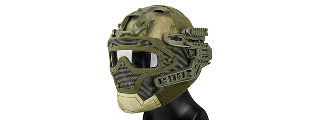 Ac-820Atfg Wosport Tactical G4 System Bump Helmet Mask W/ Goggles (A-Tacs Fg) Airsoft Gun / Accessories