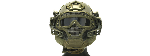 G-Force Tactical G4 System Bump Helmet Mask W/ Goggles (Olive Drab) Airsoft Gun / Accessories