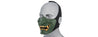 Ac-883G Yokai Ogre Half Face Mask W/ Soft Padding (Green/Gold) Airsoft Gun / Accessories