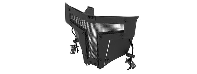 Ac-886B Adjustable T-Shaped Mesh Full Face Mask (Black) Airsoft Gun / Accessories