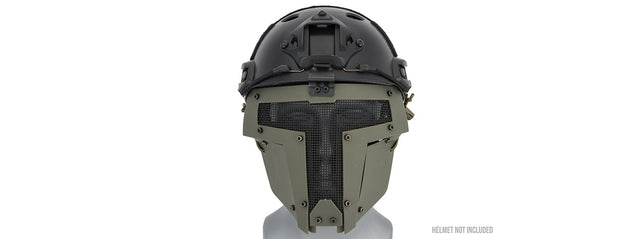 Ac-886G Adjustable T-Shaped Mesh Full Face Mask (Od Green) Airsoft Gun / Accessories