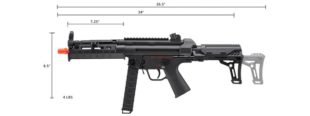 Acw Specter Airsoft Smg Aeg (Color: Black)