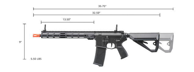 Arcturus Sword Mod 1 Carbine 13.5 Inch Airsoft M4 AEG Lite Rifle (Color: Black)