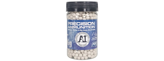 Asg Precision Ammo Heavy 0.36 Gram 6Mm Airsoft Bbs - White