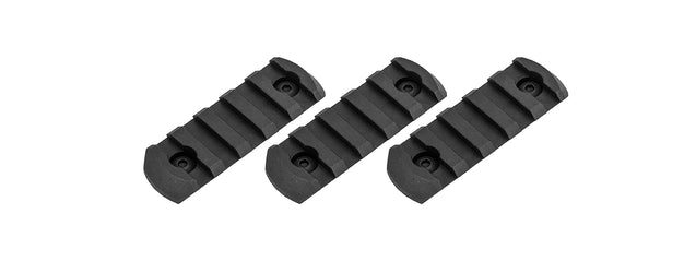 ASG M-Lok Short Rail Panels Black Color w/ (3 Pieces / Set)