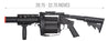 ICS MGL Long Barrel Airsoft 6-Round Revolving Grenade Launcher w/ Rail Attachment System (Color: Black)