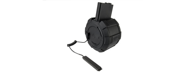 Ics 2000 Round Electric Drum Magazine W/ M4 Adapter (Black)