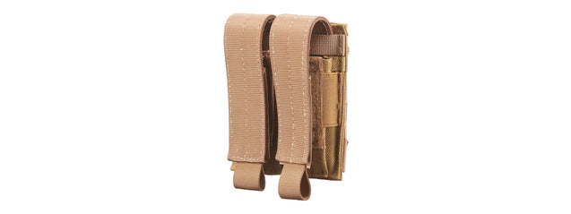 Code 11 Molle Double Pistol Magazine Pouch (Color: Tan)