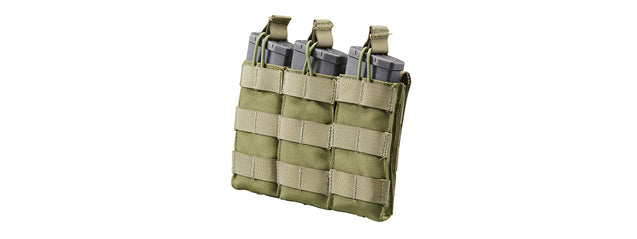 Code 11 M4 Open Top Triple Magazine Pouch (Color: OD Green)