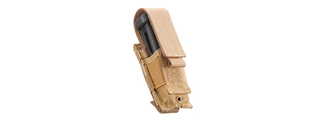 Code 11 Single Pistol Magazine Pouch (Color: Tan)