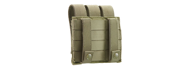 Code 11 Molle Triple Pistol Magazine Pouch (Color: OD Green)