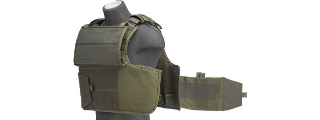 Code 11 Large Airsoft Exo Plate Carrier (Color: OD Green)