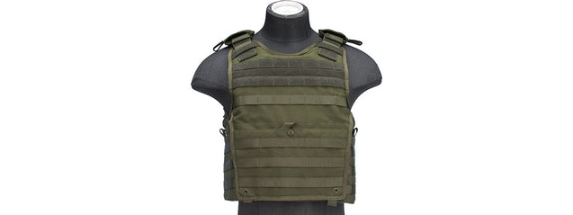 Code 11 Medium Airsoft Exo Plate Carrier (Color: OD Green)