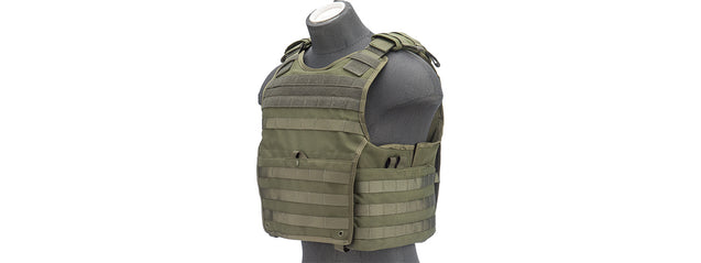 Code 11 Medium Airsoft Exo Plate Carrier (Color: OD Green)