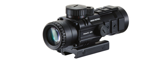 Lancer Tactical Prismatic 4x32 Compact Scope with Illuminated Reticle (Color: Black)