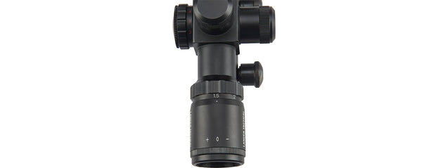 Lancer Tactical 1.5-5x32 Variable Zoom Adjustable Illuminated Rifle Scope (Color: Black)