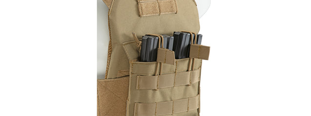 Lancer Tactical Kid's JPC Vest w/ EVA Plates (Color: Tan)