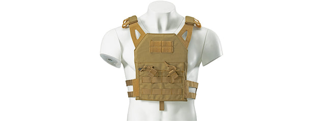 Lancer Tactical Kid's JPC Vest w/ EVA Plates (Color: Tan)