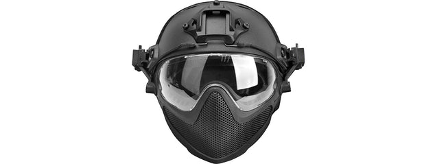 G-Force Pilot Full Face Helmet w/ Plastic Mesh Face Guard (Color: Gray) Airsoft Gun / Accessories