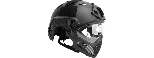 G-Force Pilot Full Face Helmet w/ Plastic Mesh Face Guard (Color: Tan) Airsoft Gun / Accessories