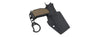 Tactical Detachable Mini Pistol Keychain with Holster (Color: Black)