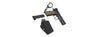 Tactical Detachable Mini Pistol Keychain with Holster (Color: Black)