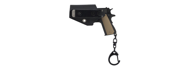 Tactical Detachable Mini 1911 Pistol Keychain with Holster (Color: Black)