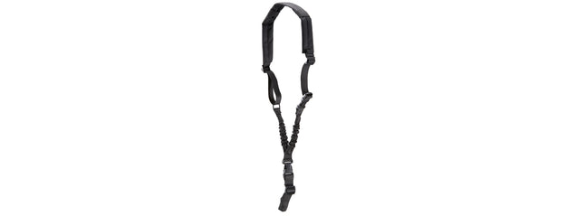 Lancer Tactical Heavy Duty Foam Padded Single Point Sling w/ QD Buckle (Color: Black)