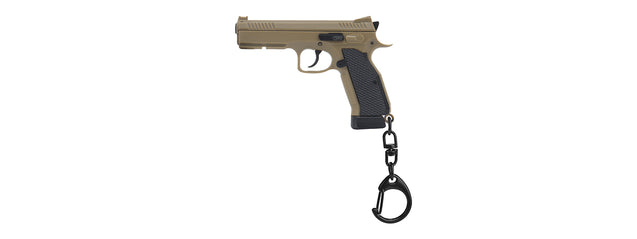 Tactical Detachable Mini Pistol Keychain (Color: Tan)