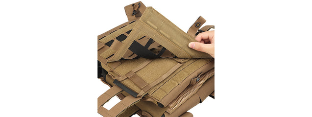 Lightweight SPC Laser Cut Tactical Vest (Color: Coyote Brown)