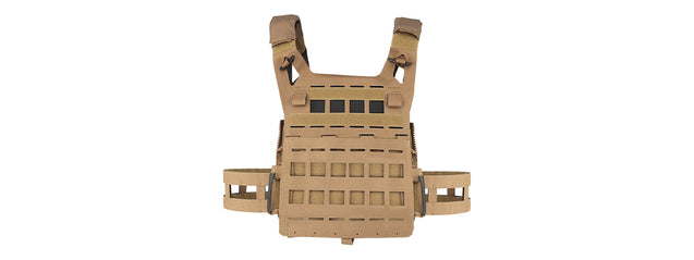 Lightweight SPC Laser Cut Tactical Vest (Color: Coyote Brown)