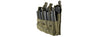 Lancer Tactical Adaptive Hook And Loop Triple Dual Mag Pouch (Od Green)