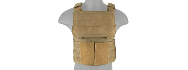 Lancer Tactical Buckle Up Version Airsoft Plate Carrier (Tan)