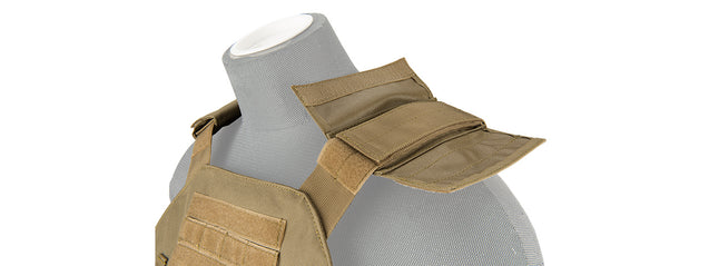 Lancer Tactical Buckle Up Version Airsoft Plate Carrier (Tan)