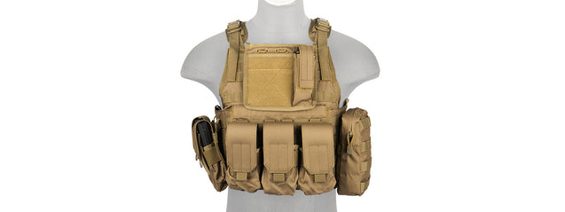 Ca-305Tn Nylon Tactical Assault Plate Carrier (Tan) Airsoft Gun / Accessories