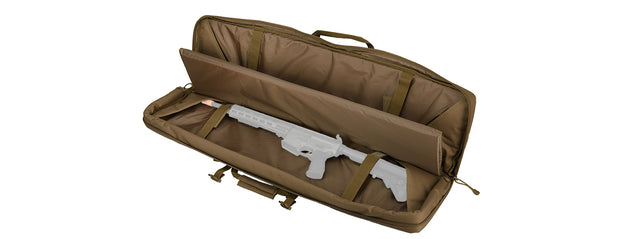 Ca-343K2 Lancer Tactical Molle 42" Double Gun Bag (Khaki) Airsoft Gun Accessories