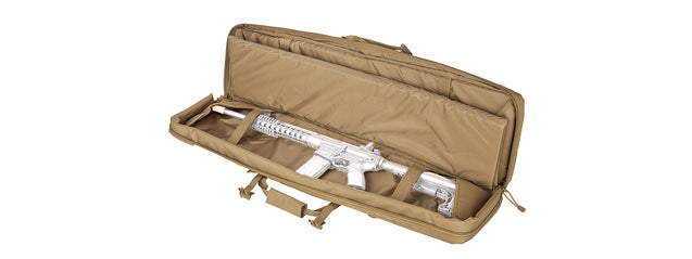 Ca-343T2 Molle 42" Double Gun Bag (Color: Tan) Airsoft Gun Accessories