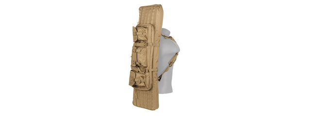 Ca-343T2 Molle 42" Double Gun Bag (Color: Tan) Airsoft Gun Accessories