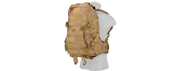 Ca-353Kn 600D Nylon Edc Fast Molle Backpack (Khaki) Airsoft Gun Accessories