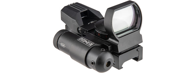 Lancer Tactical 4-Reticle Red/Green Dot Reflect Sight w/ Laser (Black)