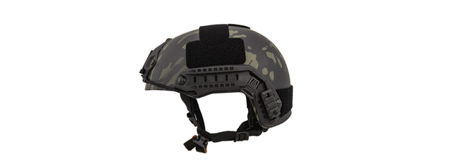 Lancer Tactical Airsoft Ballistic MH Type Helmet (Color: Camo Black)